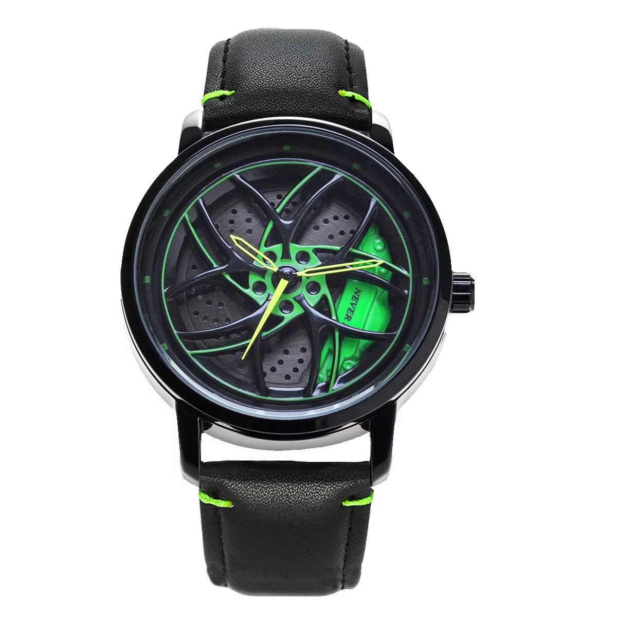 UTHAI CQ323 Fashionable Men Watch with Wheel Clamp Design,Rotating Hollow Quartz Watch,Cool Clock Gift Watches for Man