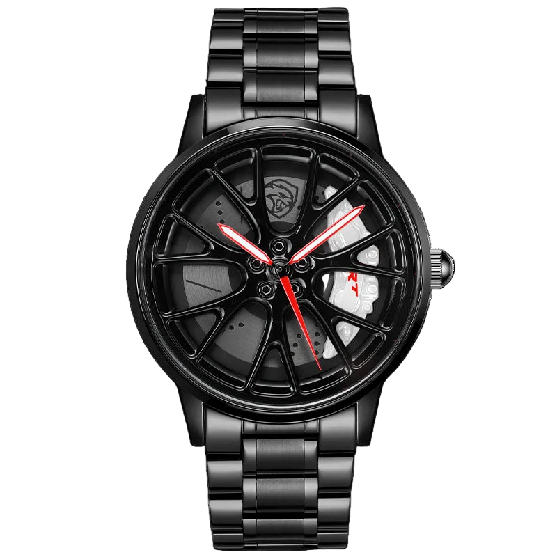 Original 3D Real Man Watches Waterproof Rotate Watches Car Rim Watch Quartz Men'S Sports 360° Rotate for Hell Cat SRT